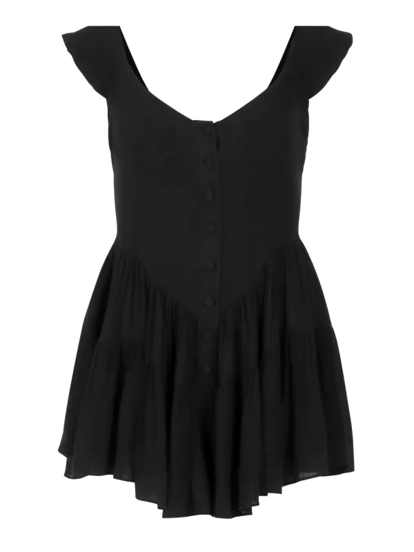 The Elisabeth Romper Dress - Black sold by Vanessa Mooney