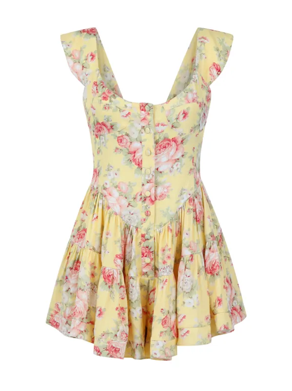 The Elisabeth Romper Dress - Yellow Rose sold by Vanessa Mooney