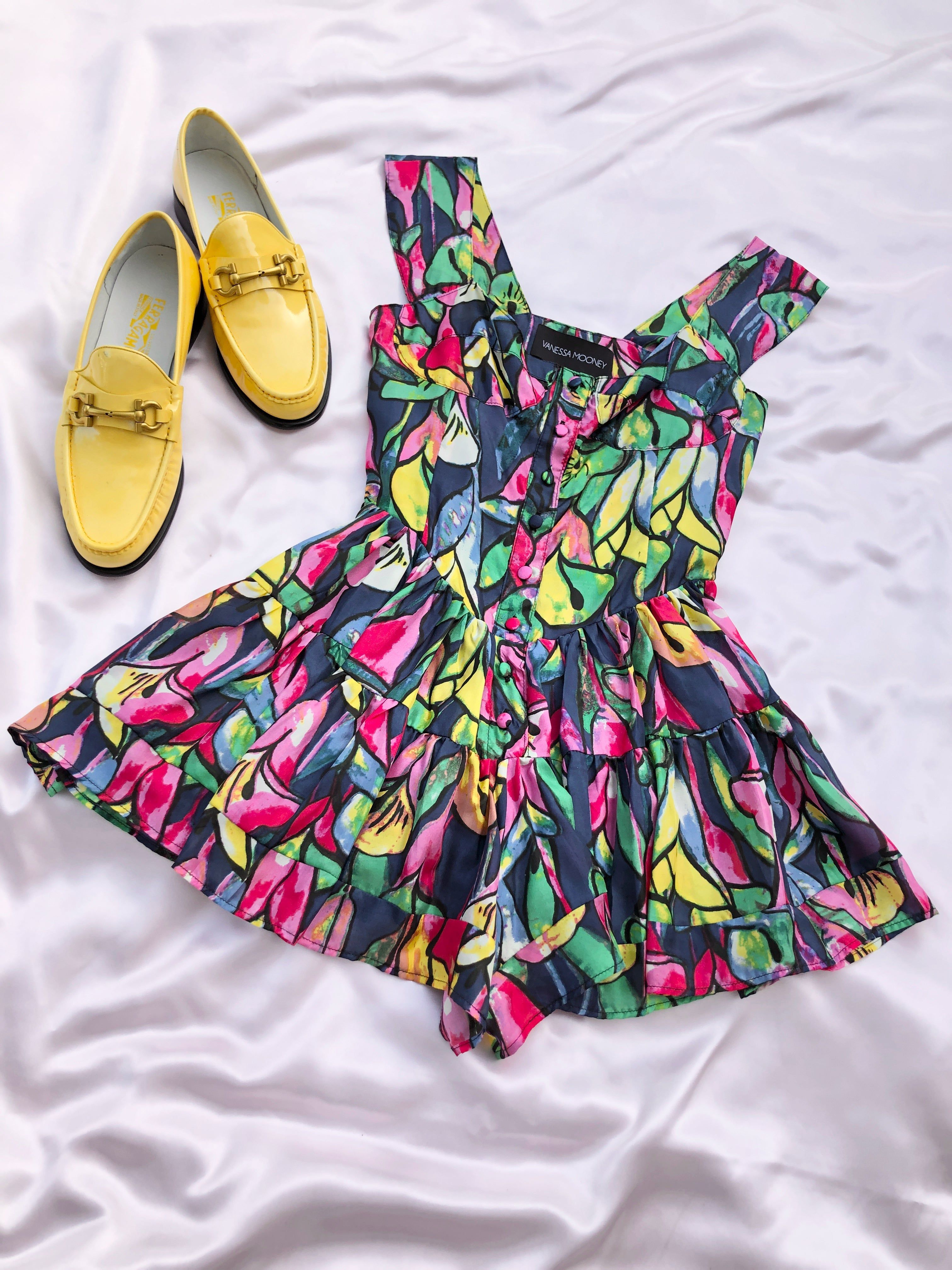 SAMPLE: The Elisabeth Romper Dress - Pink Calla Lily sold by Vanessa Mooney product image thumbnail 4