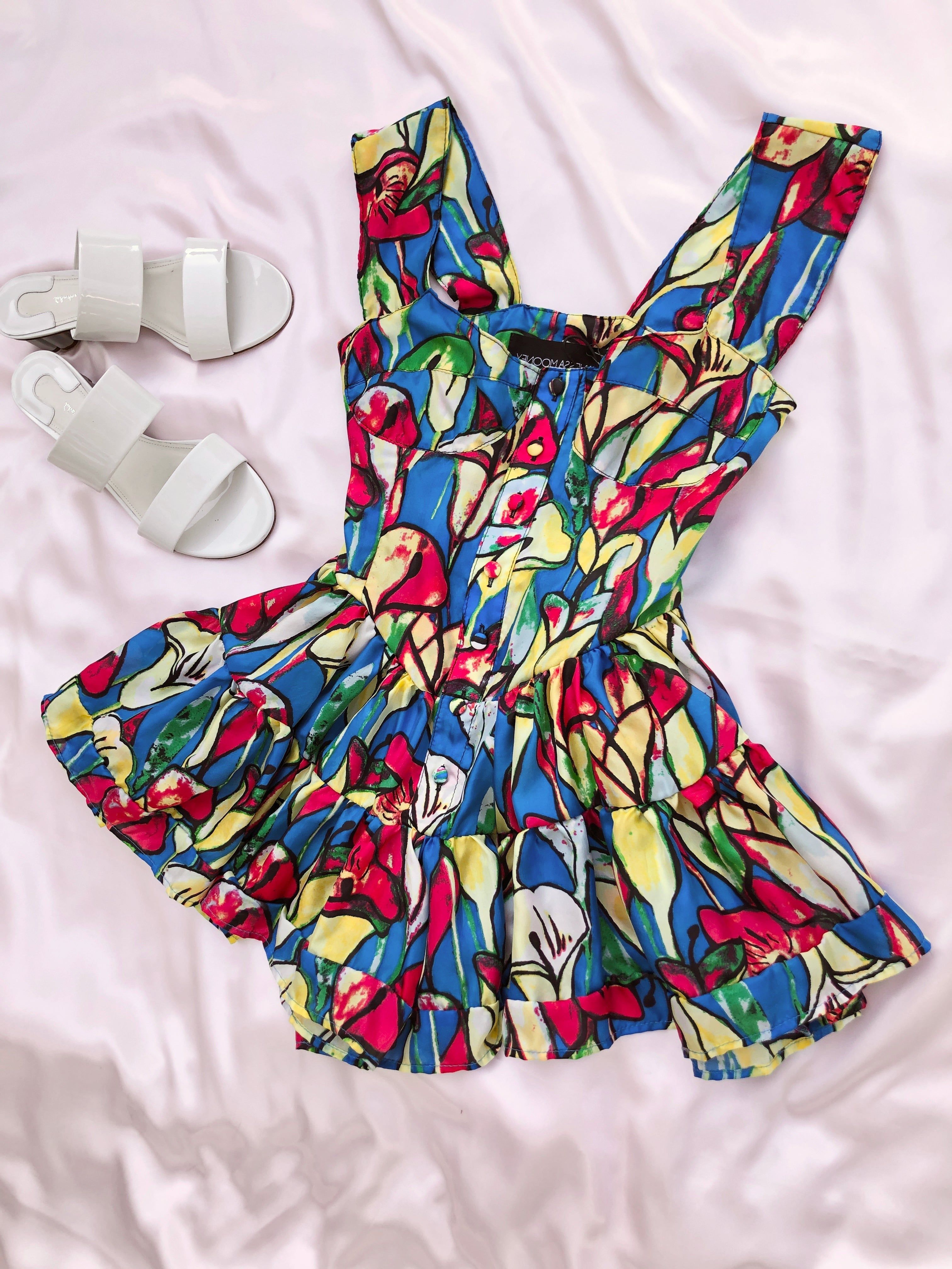 SAMPLE: The Elisabeth Romper Dress - Yellow Calla Lily sold by Vanessa Mooney product image thumbnail 4