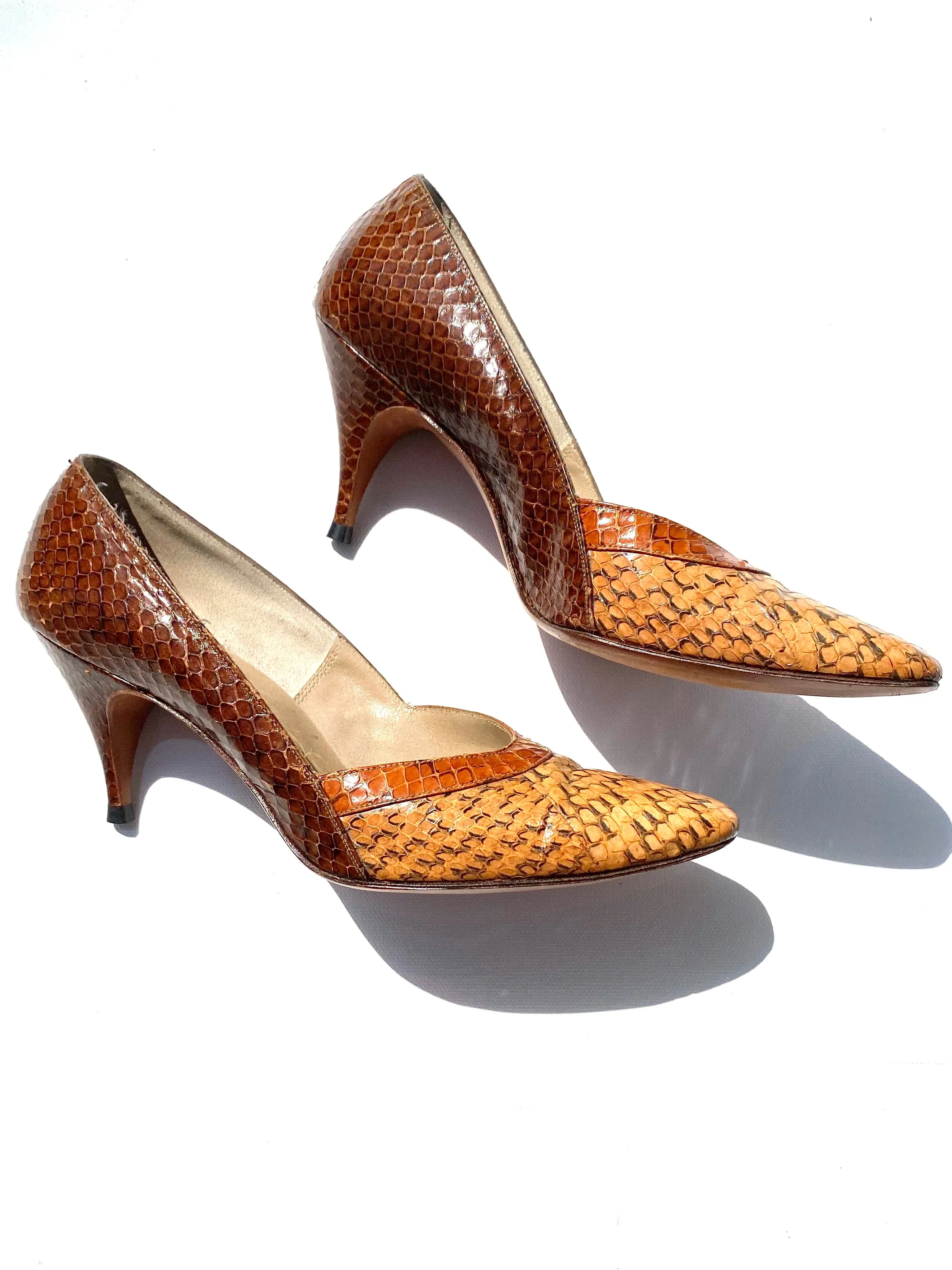 VINTAGE: Pumps - Brown Snakeskin sold by Vanessa Mooney product image thumbnail 4