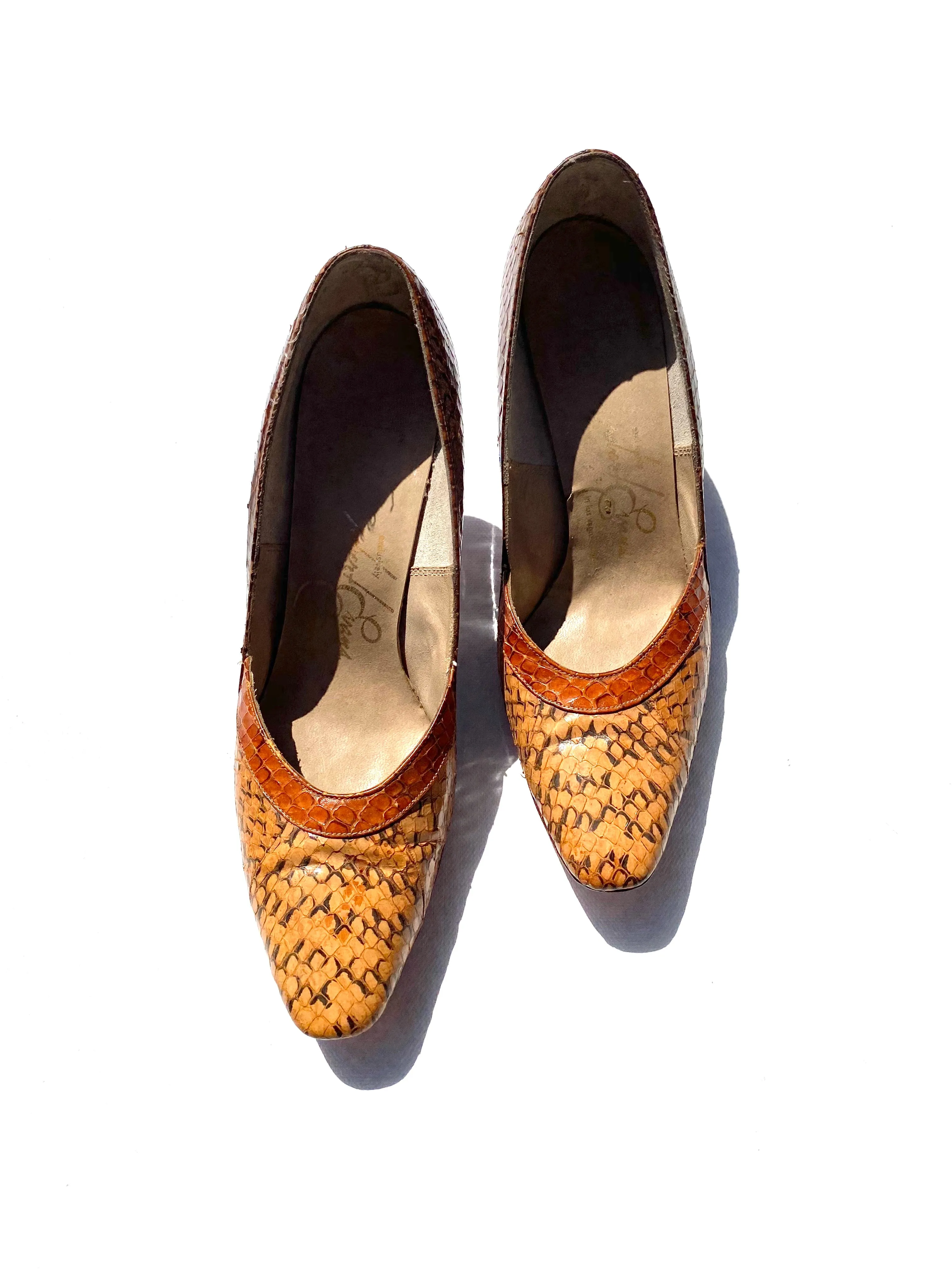 VINTAGE: Pumps - Brown Snakeskin sold by Vanessa Mooney product image thumbnail 3