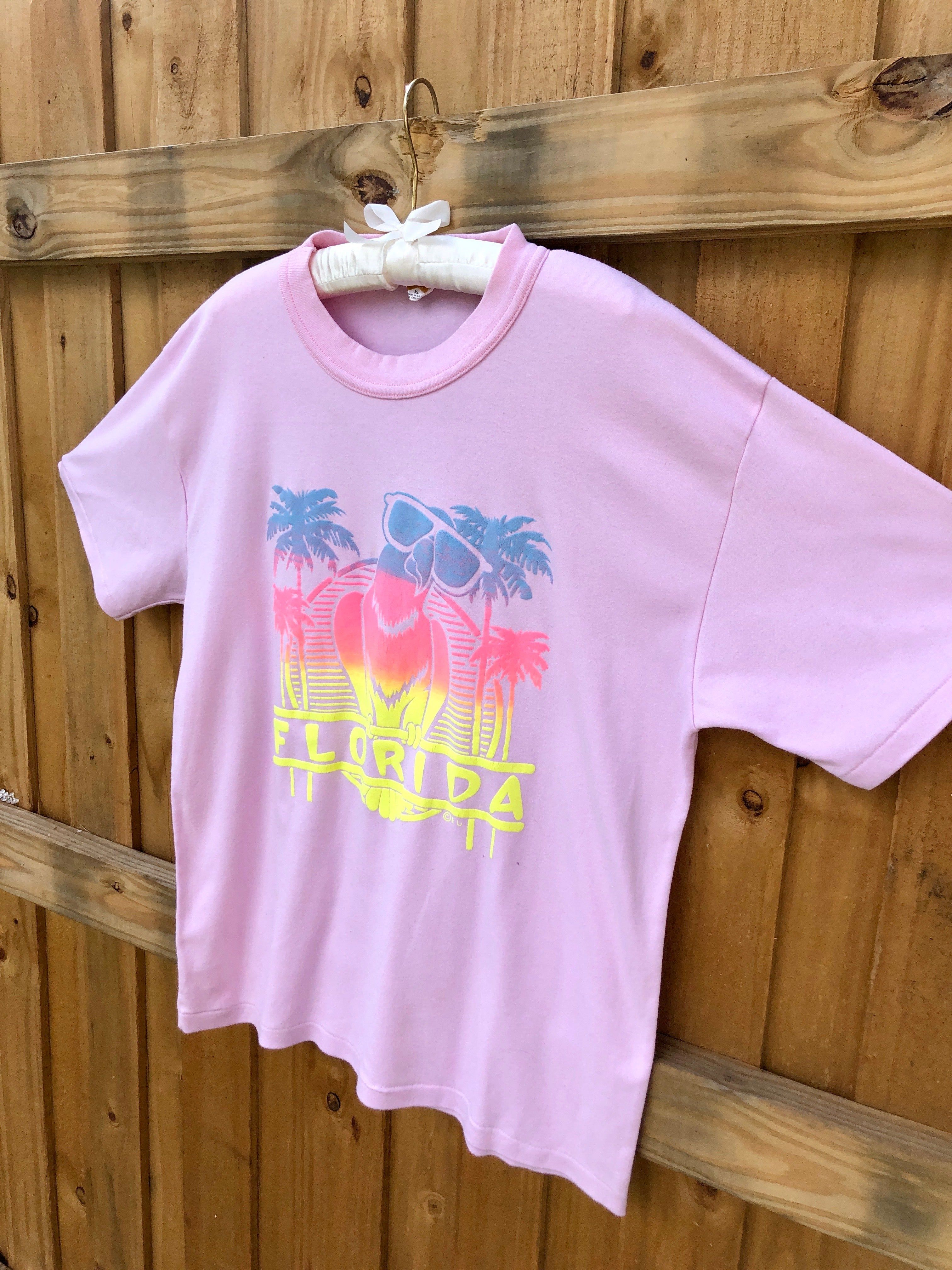 VINTAGE: Baby Pink Florida T-Shirt sold by Vanessa Mooney product image thumbnail 2