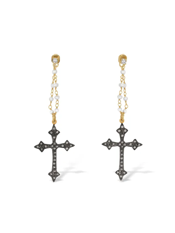 The Florentine Cross Earrings sold by Vanessa Mooney
