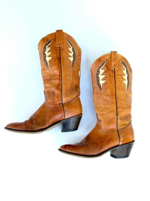 VINTAGE: Western Leather Cowboy Boots sold by Vanessa Mooney