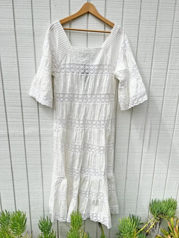 SAMPLE:  Cotton Lace Maxi Dress sold by Vanessa Mooney