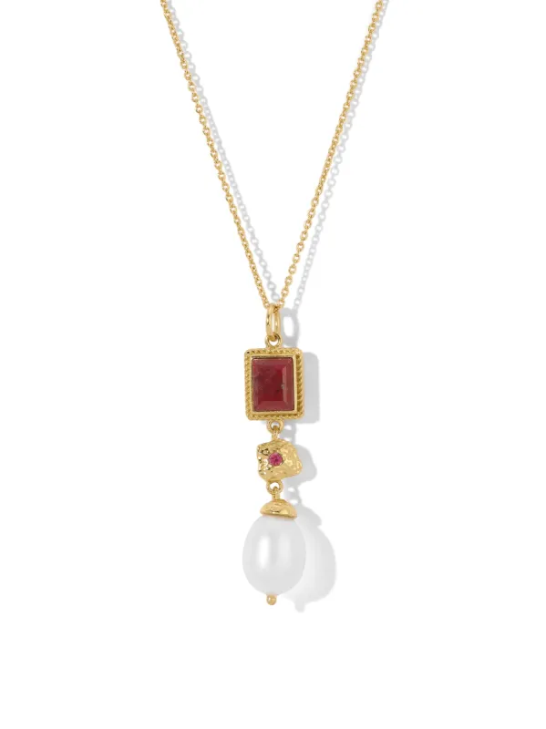 The Ensley Ruby Necklace sold by Vanessa Mooney