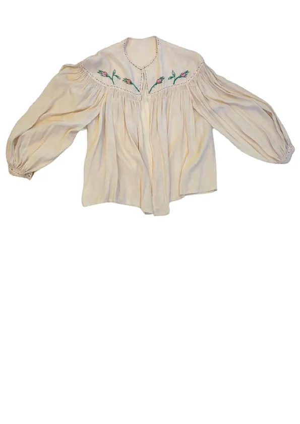 Vintage Embroidered Open Front Blouse sold by Vanessa Mooney