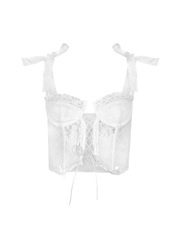 The Lana Corset Top - White sold by Vanessa Mooney