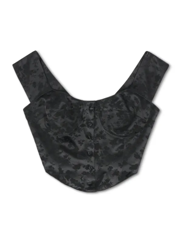 The Heather Top - Black Jacquard sold by Vanessa Mooney