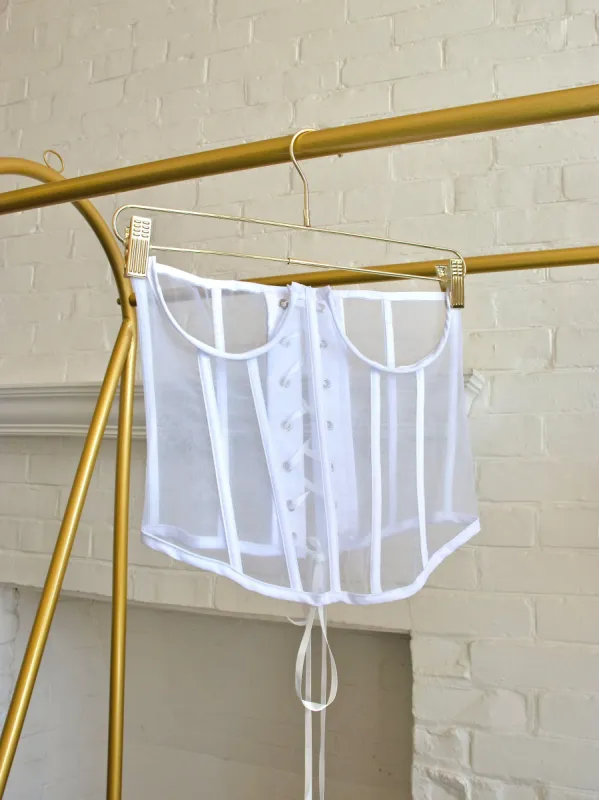 The Beatrix Corset Top - White sold by Vanessa Mooney