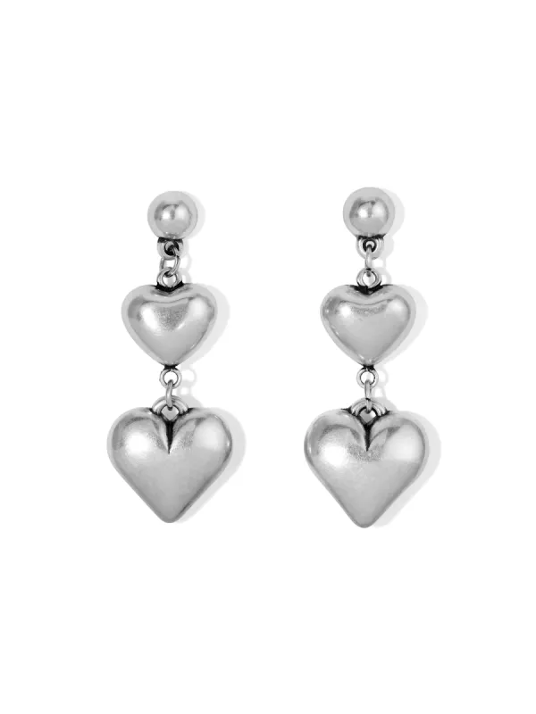 The Lia Heart Earrings - Silver sold by Vanessa Mooney