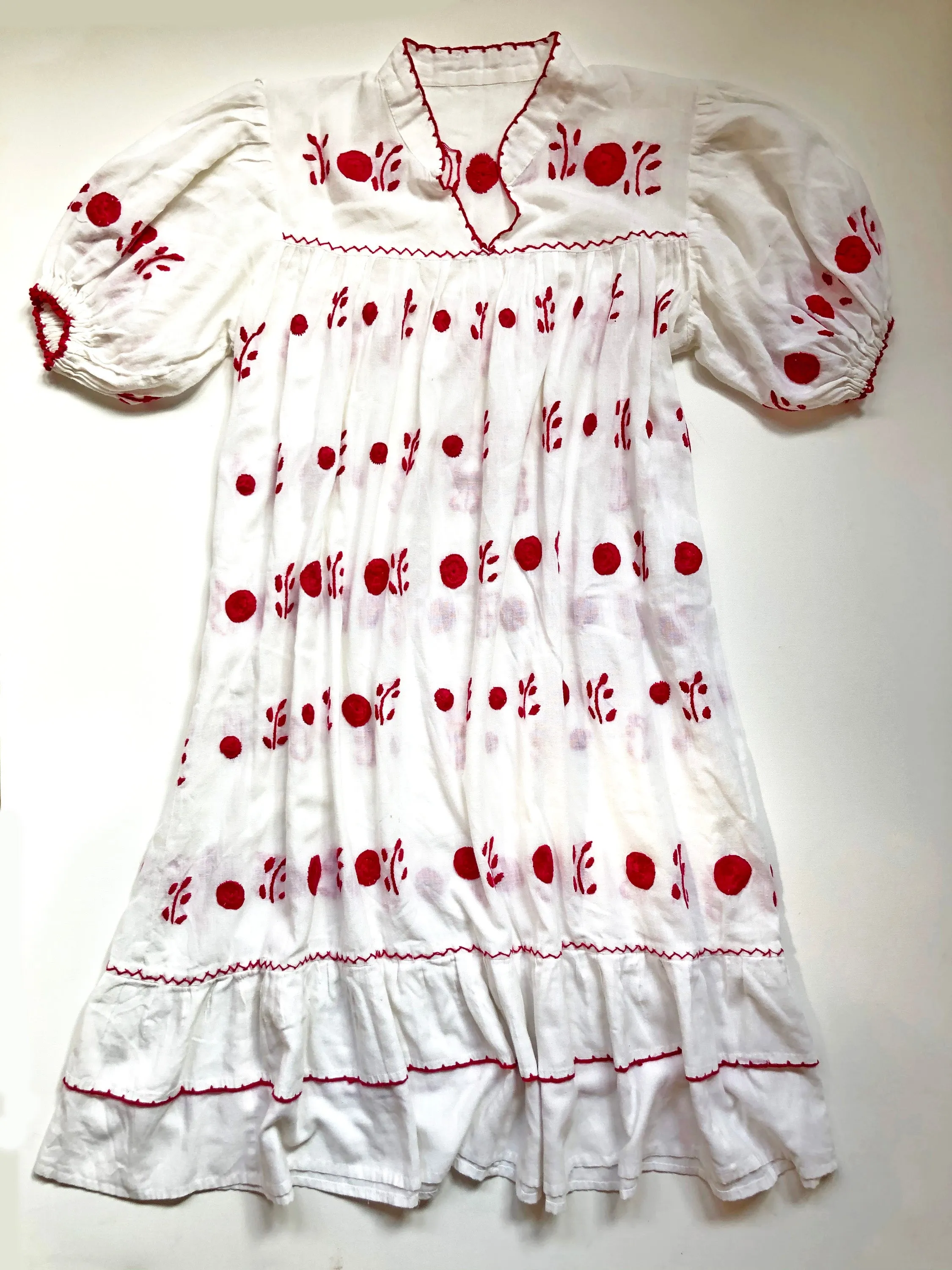 VINTAGE: Hand-Embroidered Cotton Dress sold by Vanessa Mooney