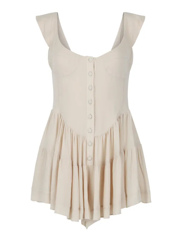 The Elisabeth Romper Dress - Ivory sold by Vanessa Mooney