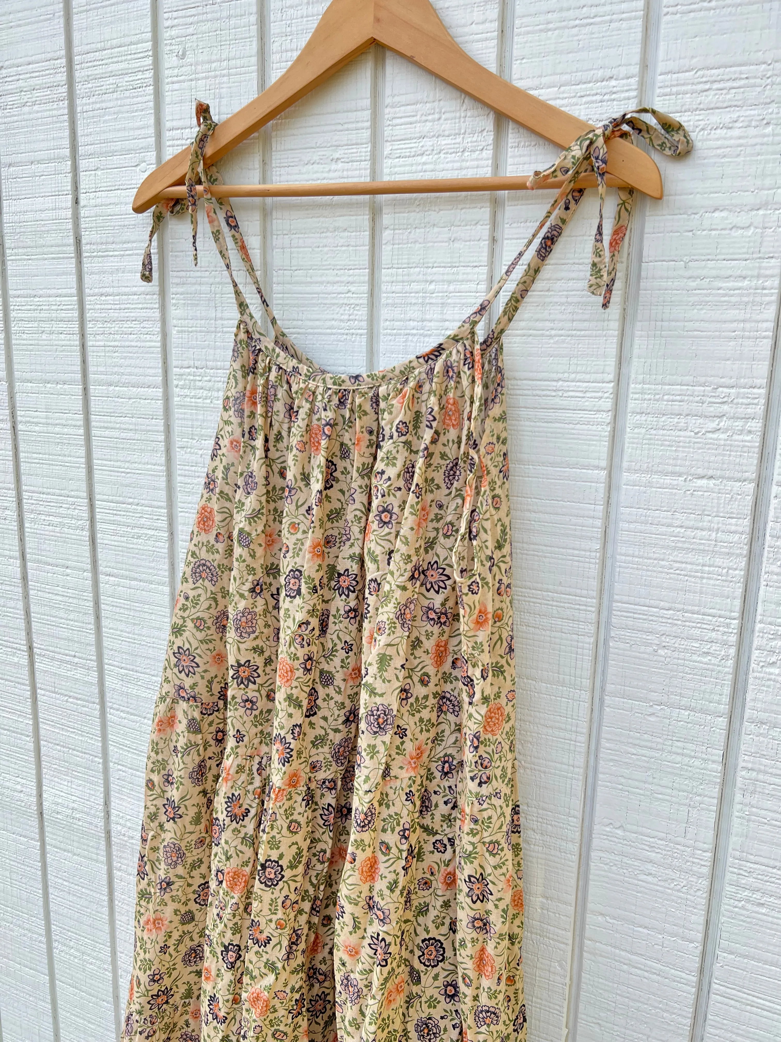 SAMPLE: Flowy Cotton Mini Dress Light Floral sold by Vanessa Mooney product image thumbnail 2