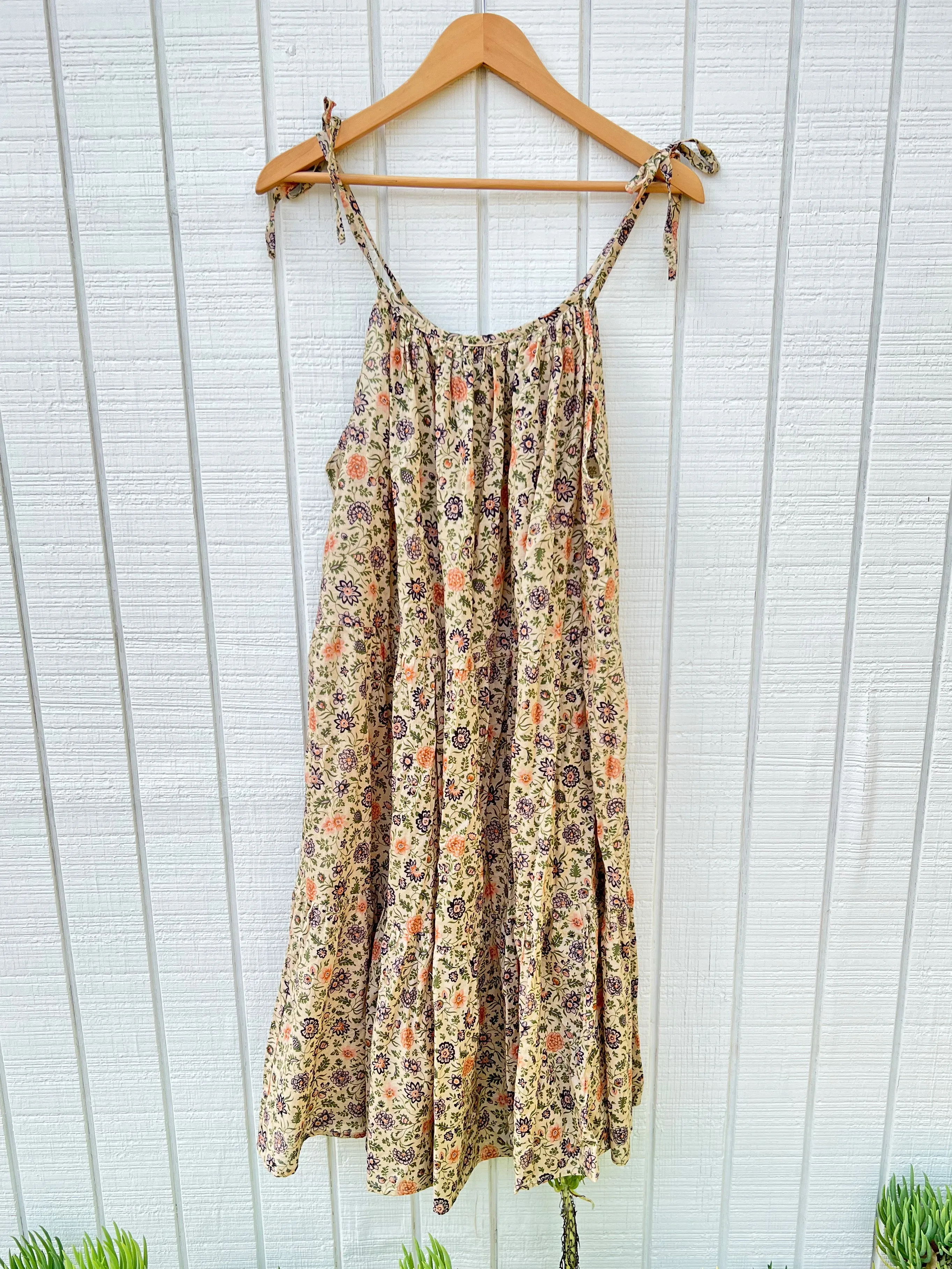 SAMPLE: Flowy Cotton Mini Dress Light Floral sold by Vanessa Mooney