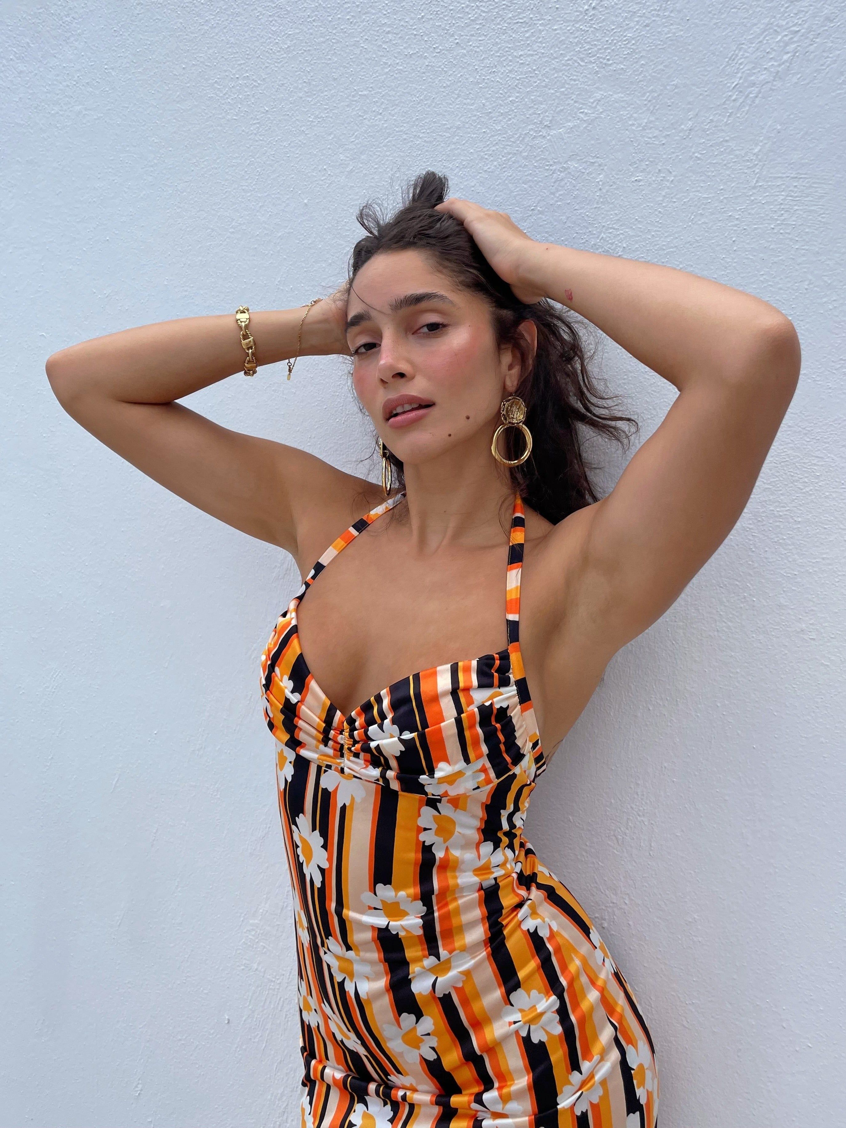 SAMPLE: The Harlow Dress - Sunset Daisy Print sold by Vanessa Mooney product image thumbnail 4