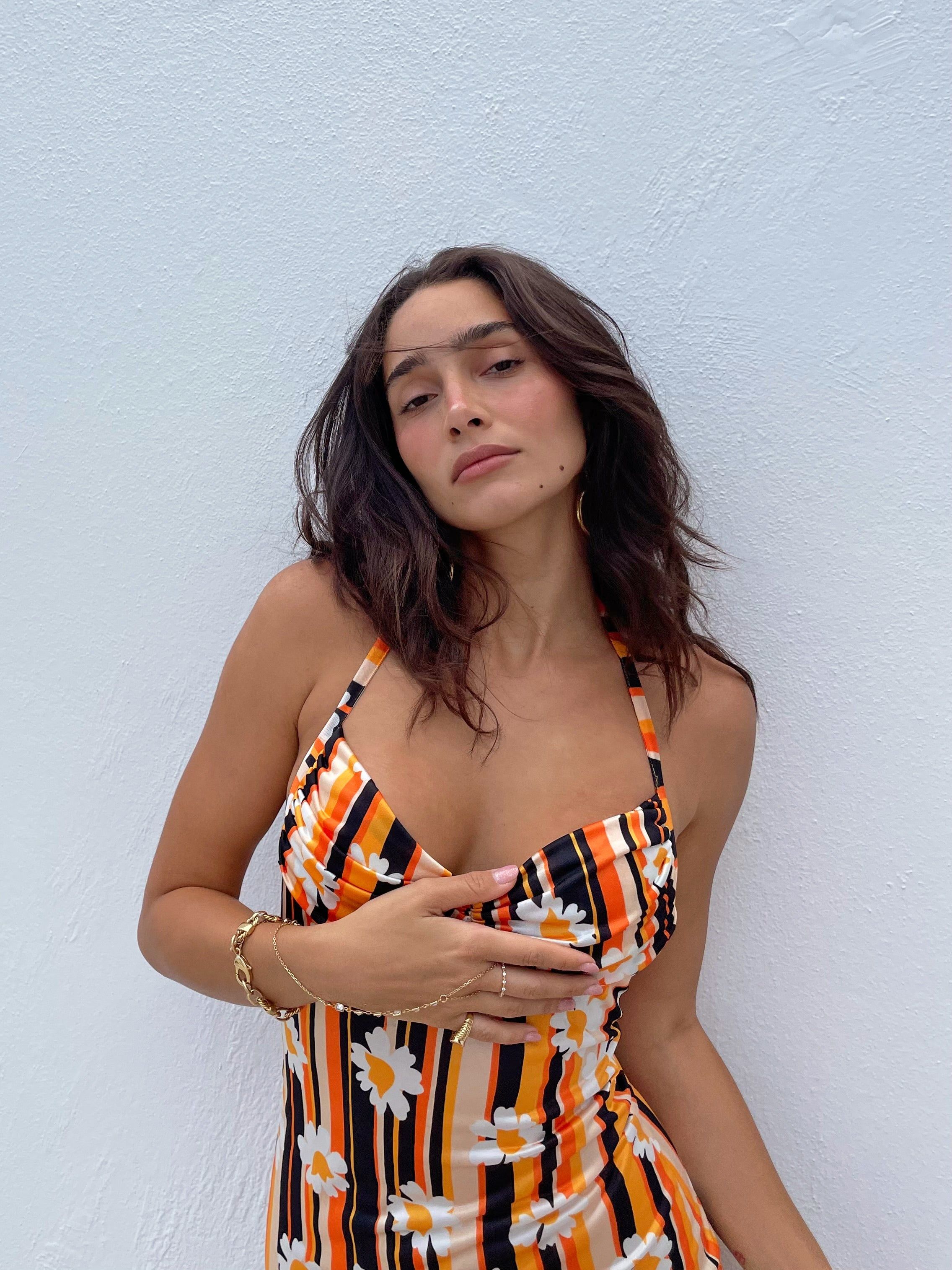 SAMPLE: The Harlow Dress - Sunset Daisy Print sold by Vanessa Mooney product image thumbnail 2