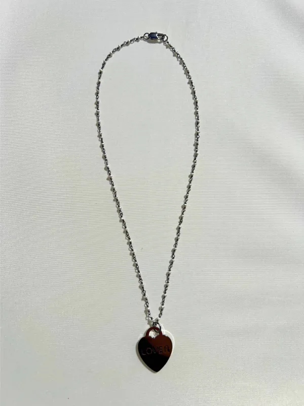 Silver Heart Lover Necklace | SAMPLE sold by Vanessa Mooney