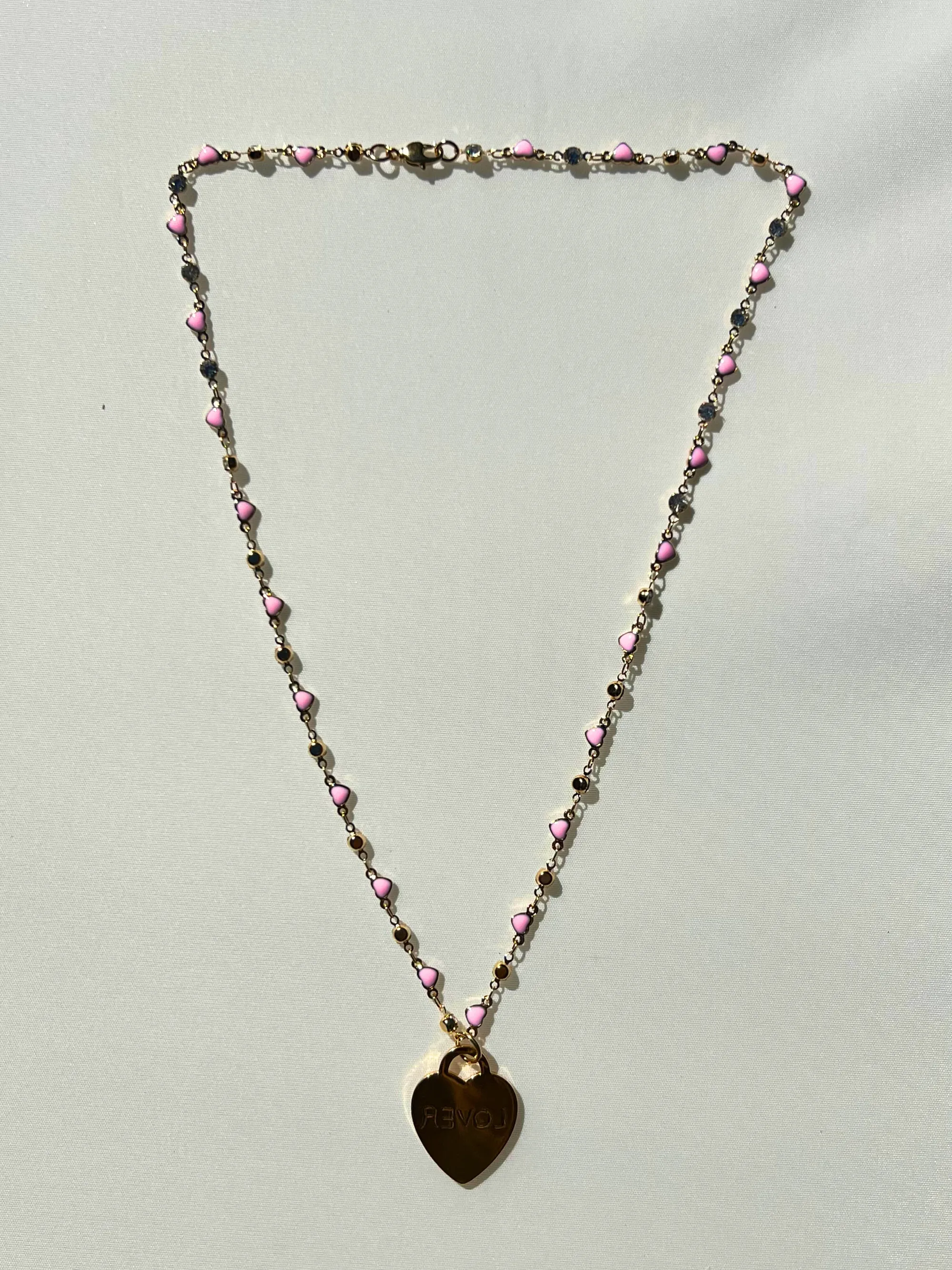 Pink Lover Heart Necklace | SAMPLE sold by Vanessa Mooney