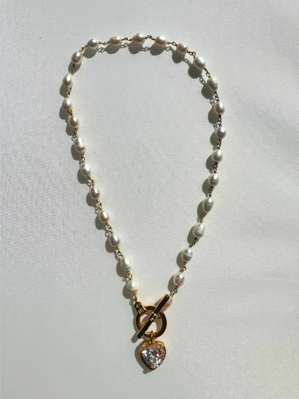 Pearl Heart Necklace | SAMPLE sold by Vanessa Mooney