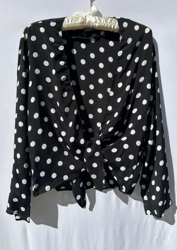Black and White Polka Dot Blouse sold by Vanessa Mooney
