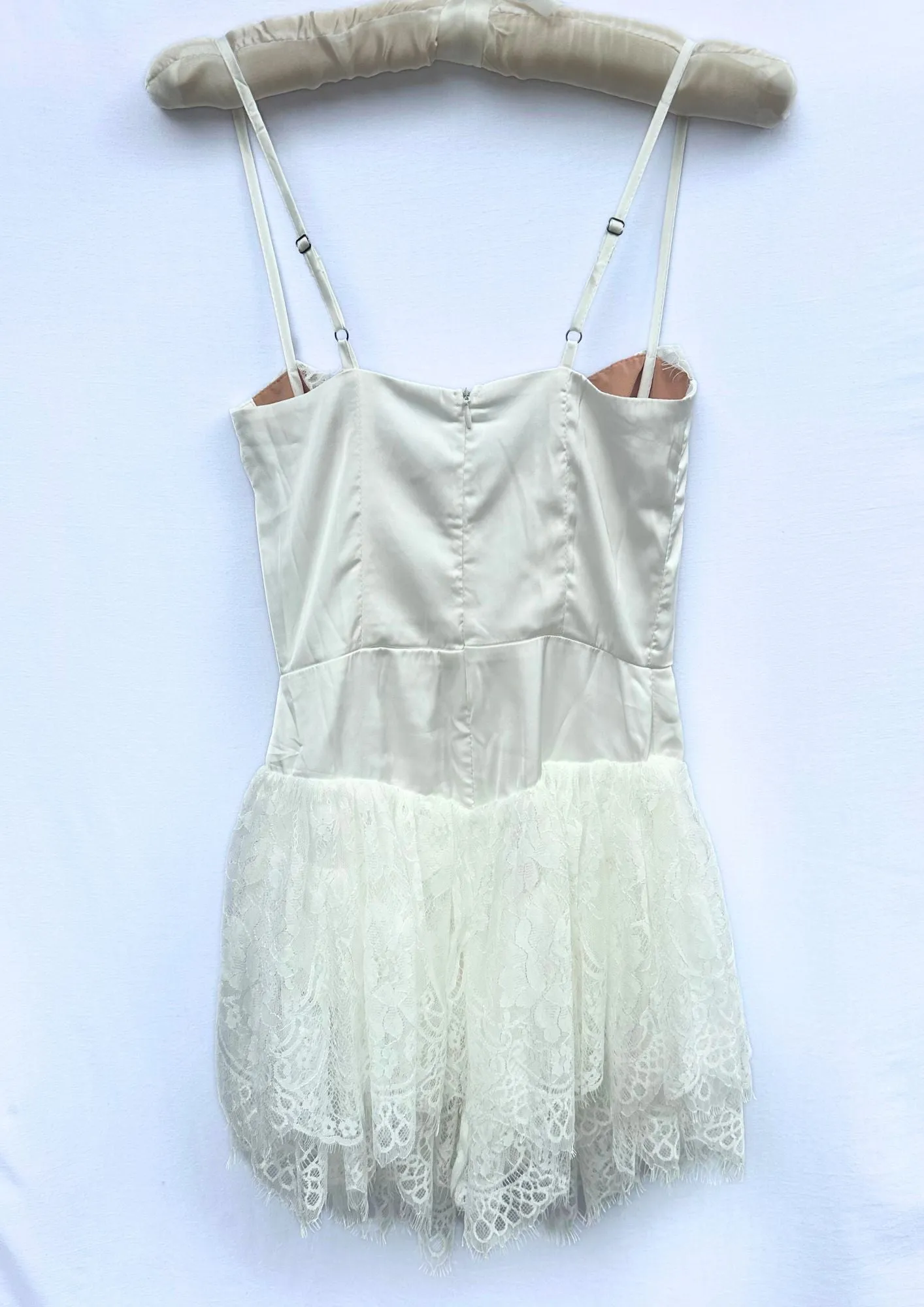 White Lace Romper Dress sold by Vanessa Mooney product image thumbnail 2