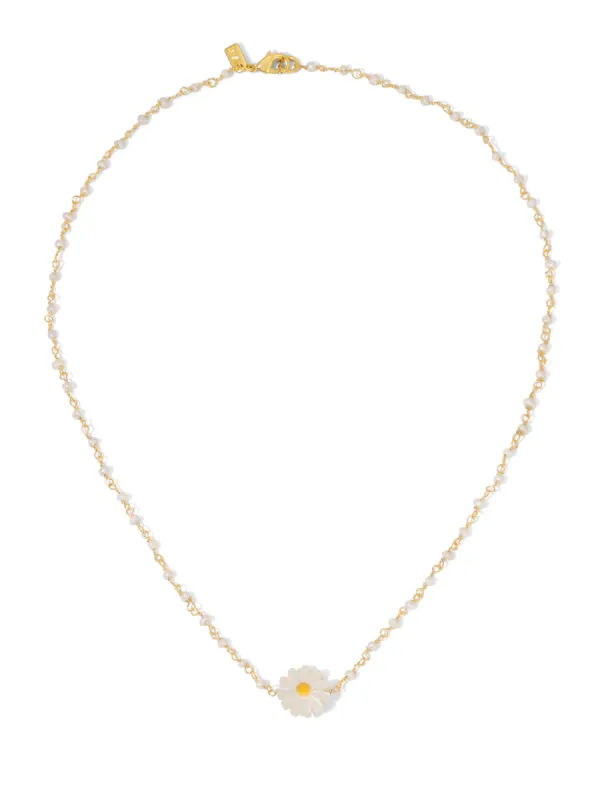 The Joy Daisy Pearl Necklace sold by Vanessa Mooney
