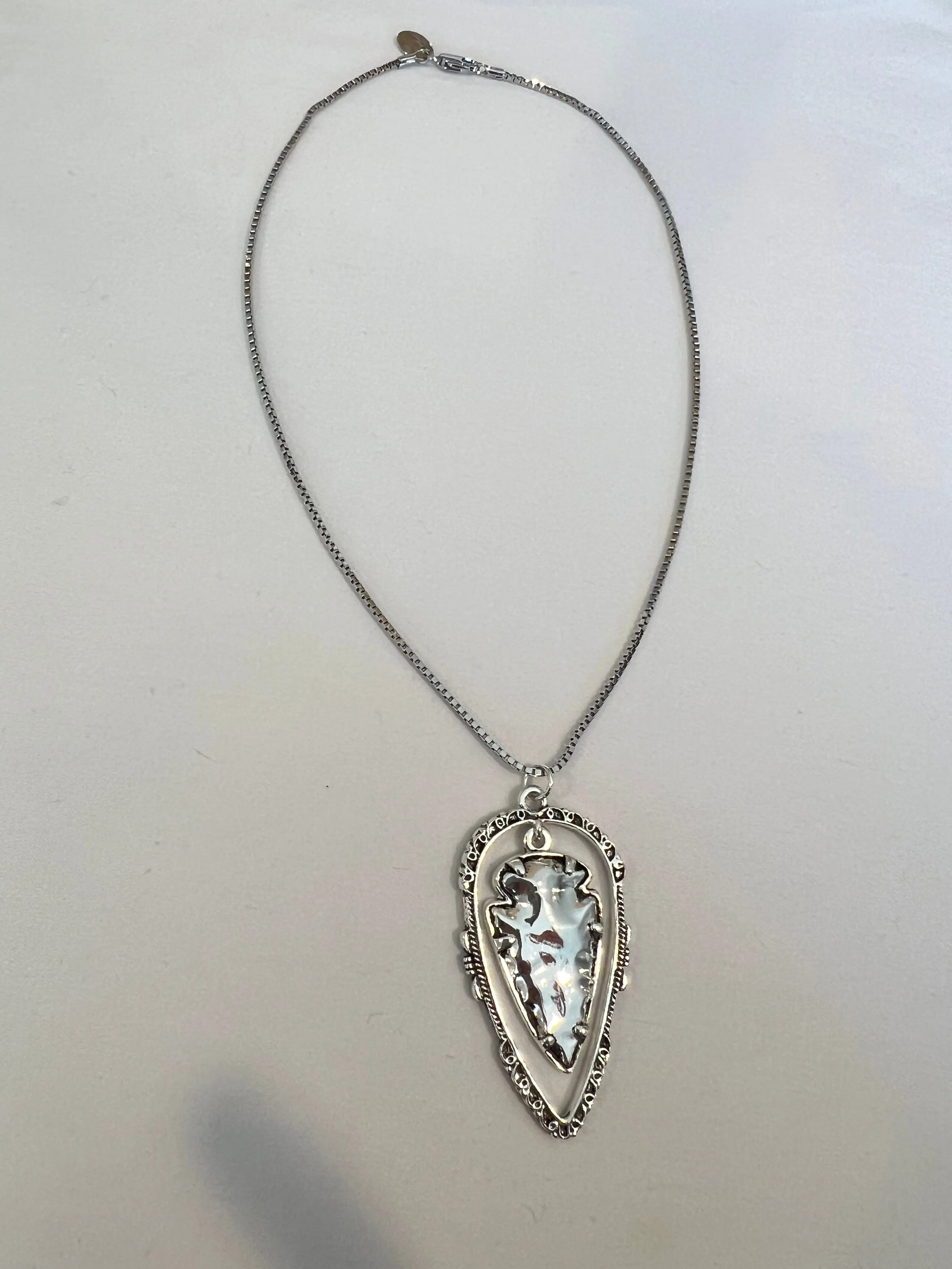 The Silver Arrowhead Necklace sold by Vanessa Mooney