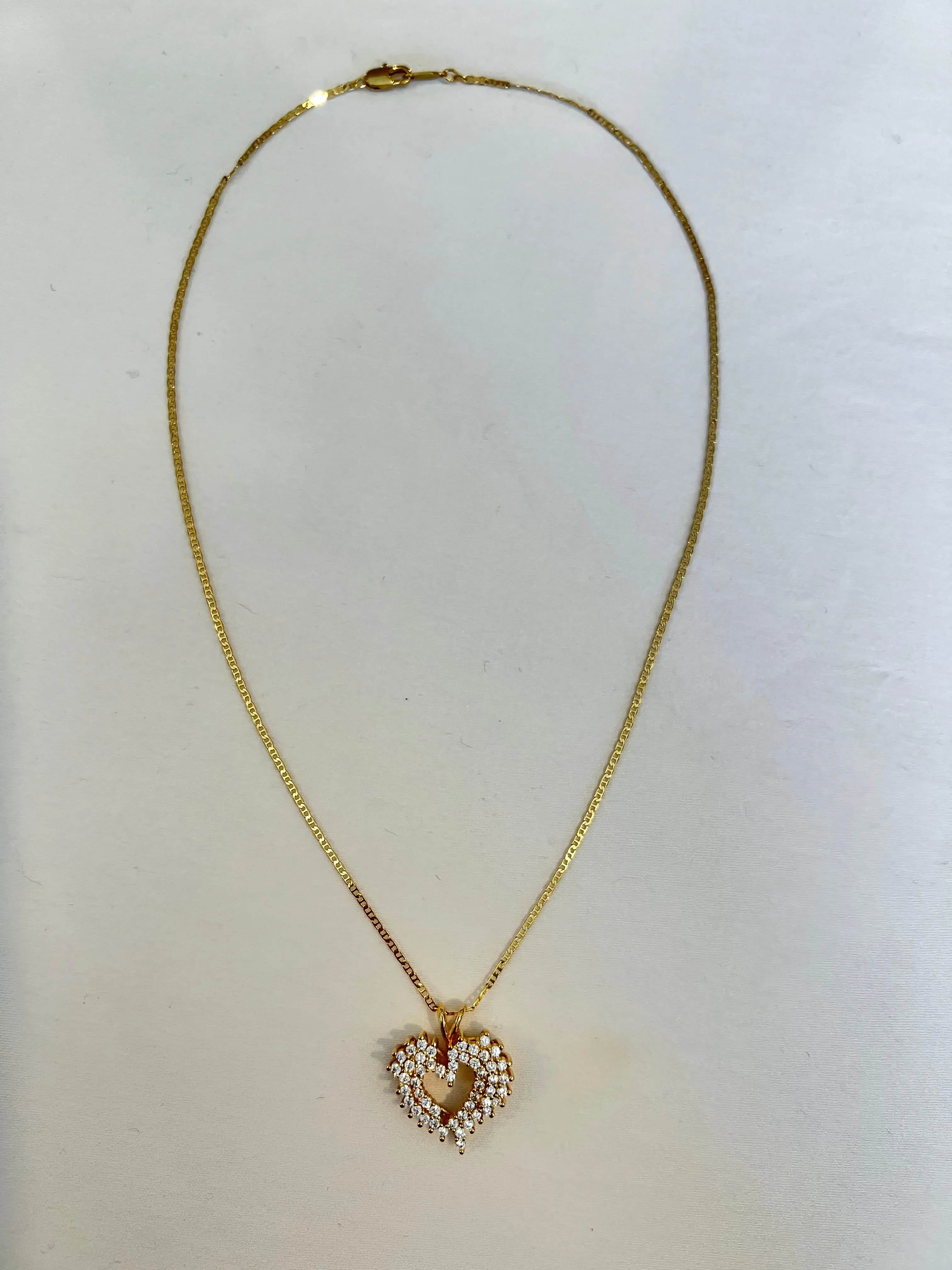 Crystal Heart Necklace | SAMPLE sold by Vanessa Mooney