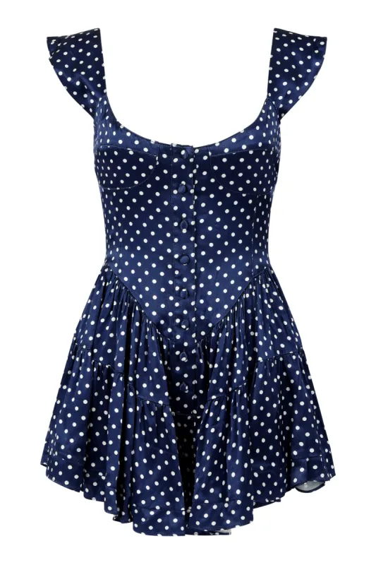 THE ELISABETH ROMPER DRESS - POLKA DOT sold by Vanessa Mooney