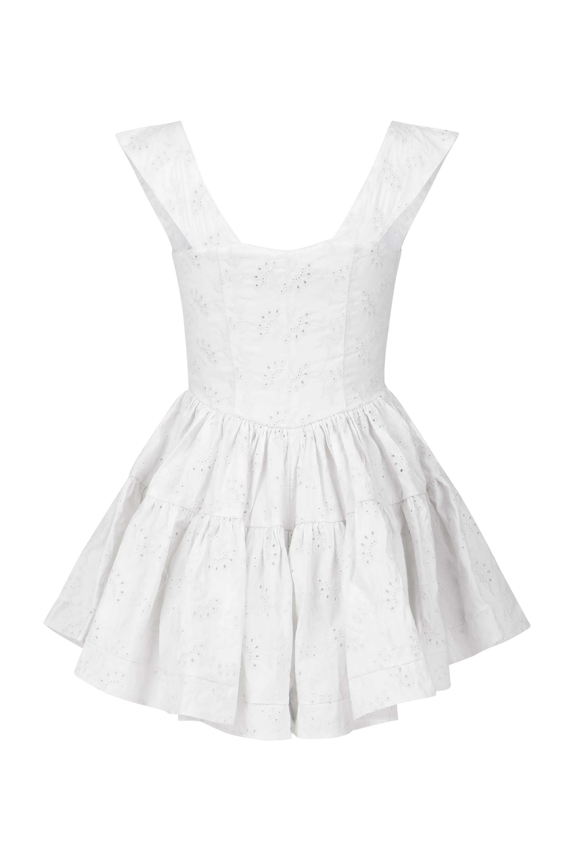 THE ELISABETH ROMPER DRESS - WHITE EYELET sold by Vanessa Mooney product image thumbnail 2
