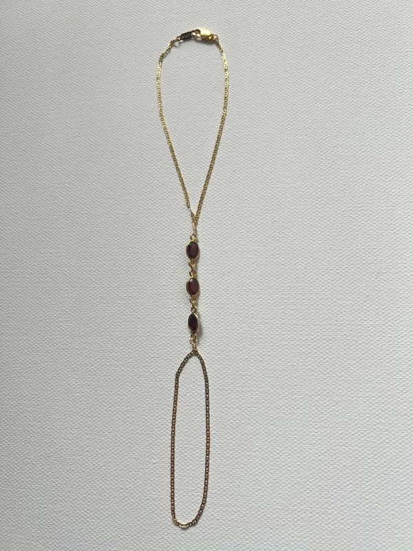 Ruby Crystal Hand Chain sold by Vanessa Mooney