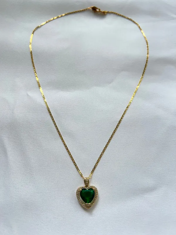 The Emerald Heart Necklace sold by Vanessa Mooney