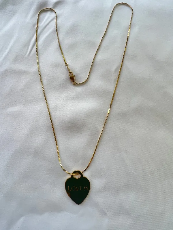 The LOVER Heart Necklace sold by Vanessa Mooney