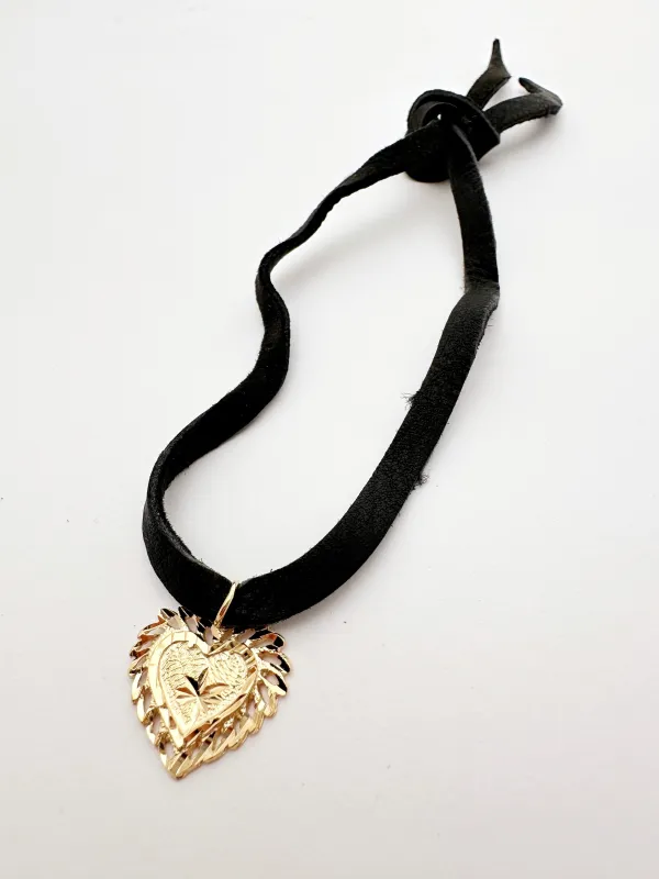 The Gold Heart Choker sold by Vanessa Mooney