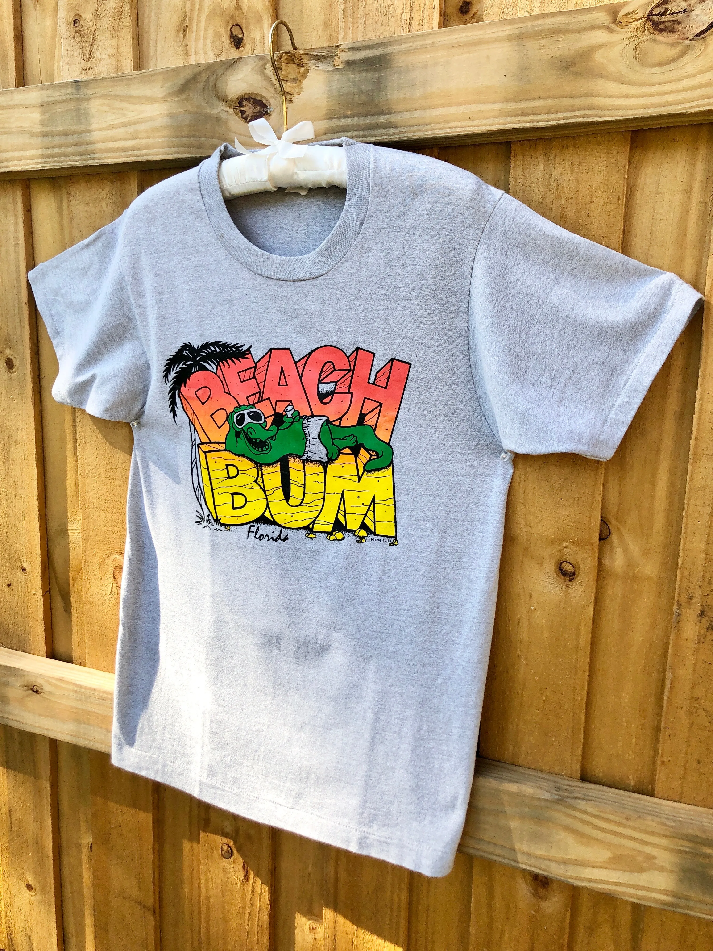 VINTAGE: Heather Gray Beach Bum T-Shirt sold by Vanessa Mooney product image thumbnail 2