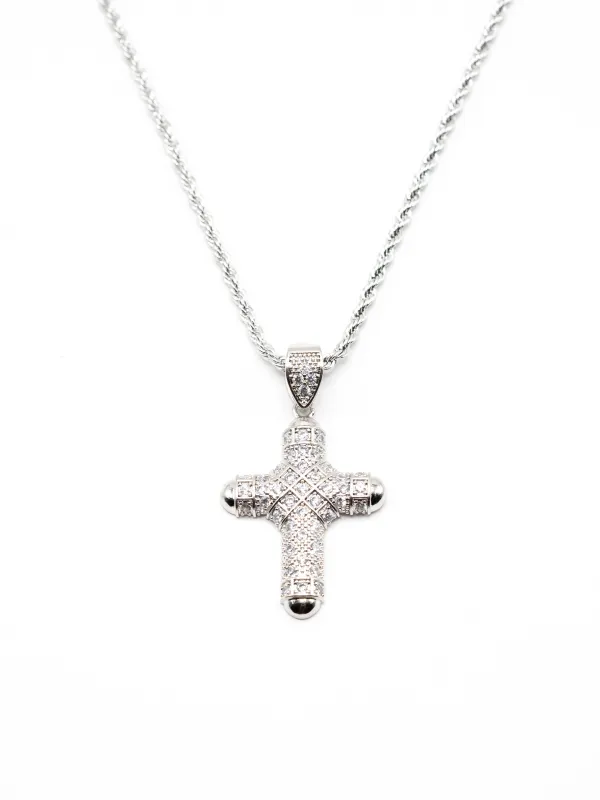 The Silver Cross Necklace sold by Vanessa Mooney
