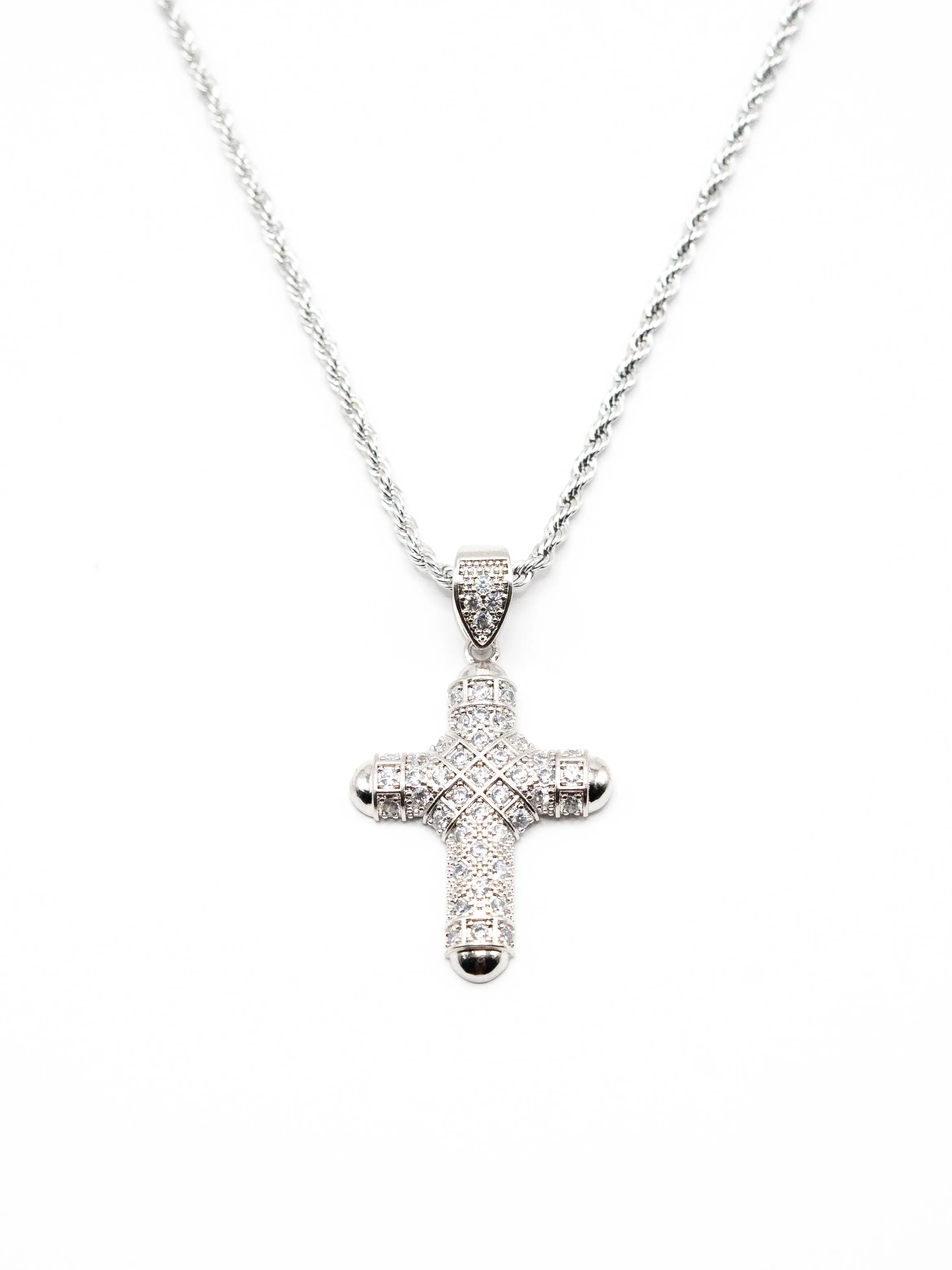The Silver Cross Necklace sold by Vanessa Mooney