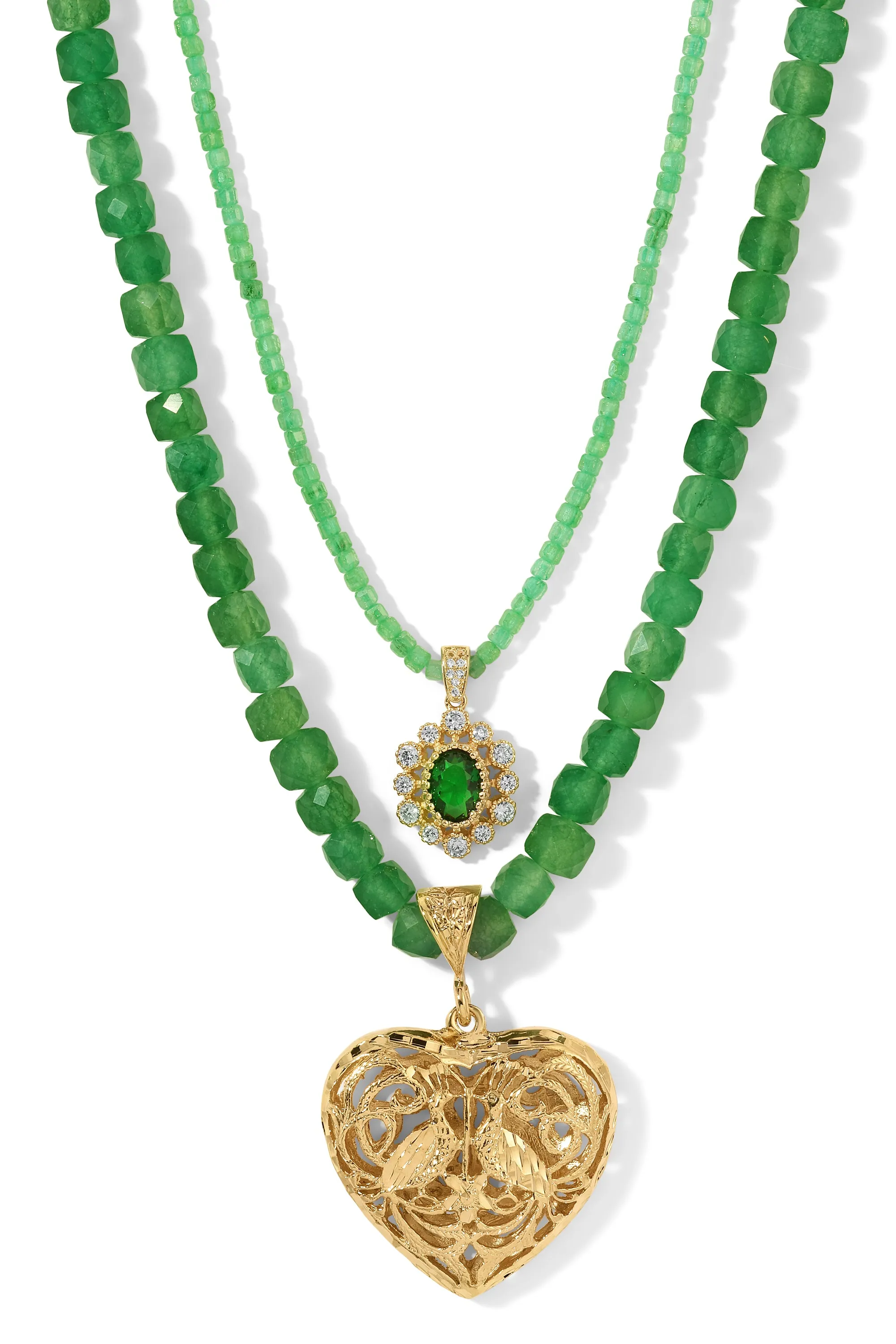The Emerald Stone Necklace sold by Vanessa Mooney product image thumbnail 2