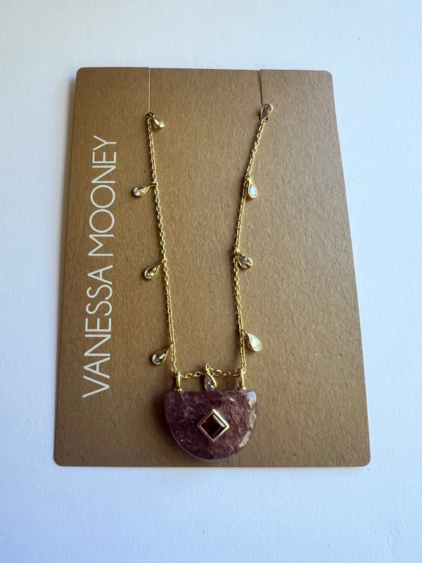 The Crystal Drop Stone Necklace sold by Vanessa Mooney