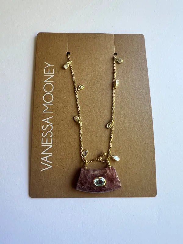 The Crystal Drop Stone Necklace sold by Vanessa Mooney