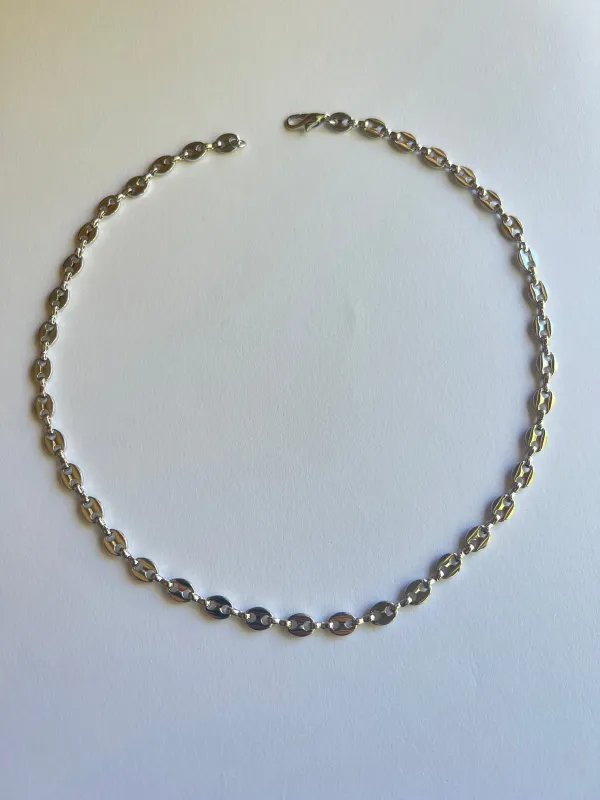 The Silver Oval Chain Necklace sold by Vanessa Mooney