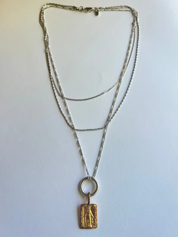 The Silver Multi-Chain Religion Necklace sold by Vanessa Mooney