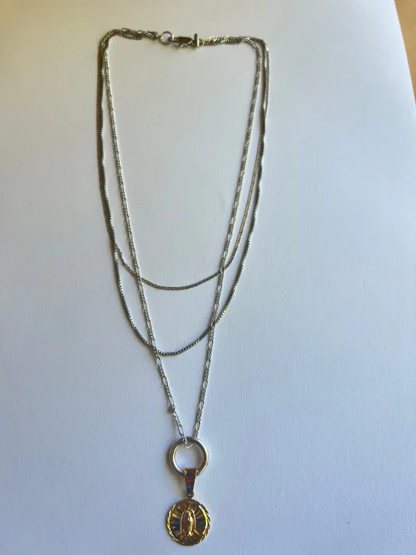 The Silver Multi-Chain Religion Necklace sold by Vanessa Mooney
