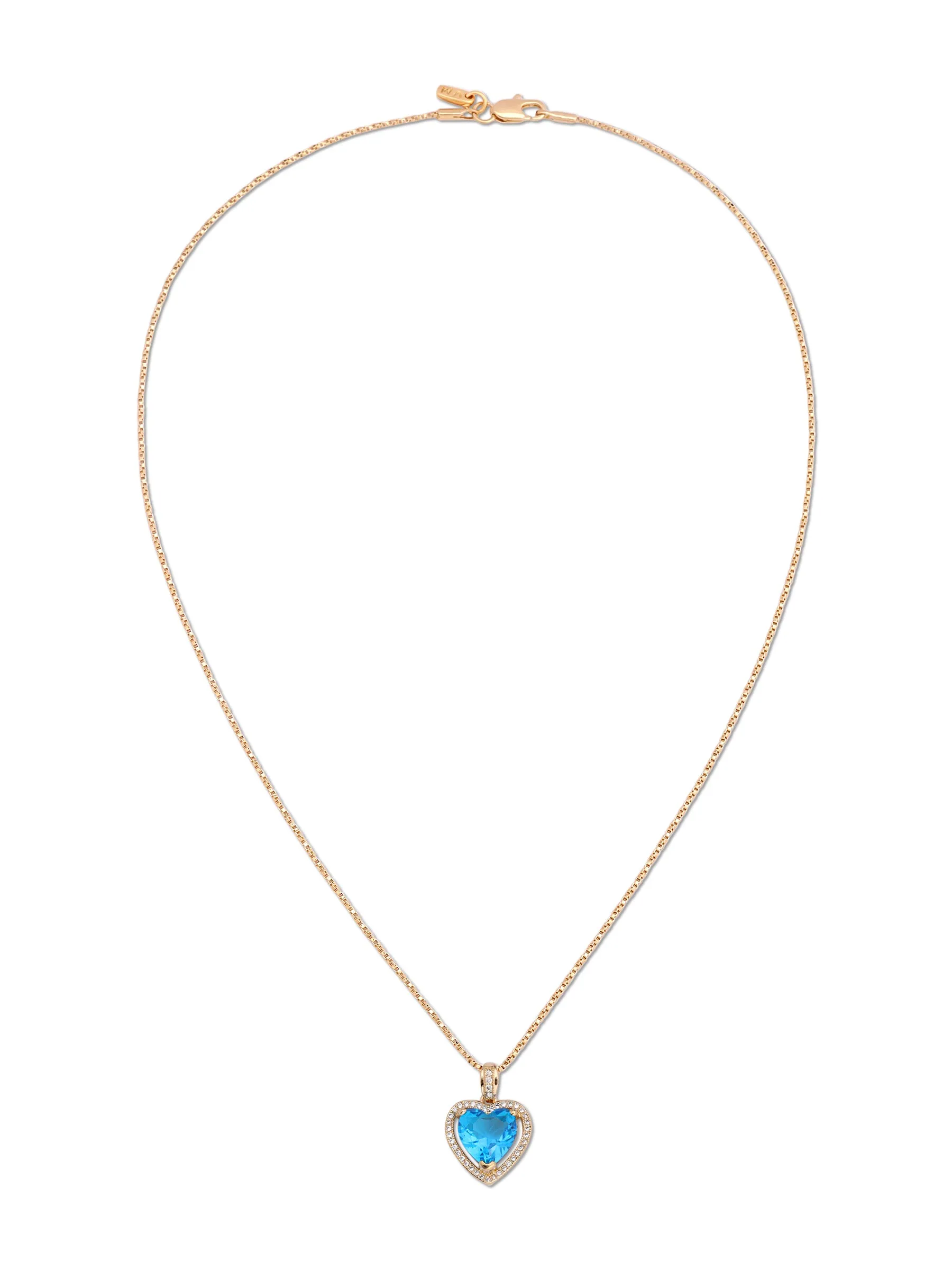 The Mini Heart Necklace - Blue sold by Vanessa Mooney product image thumbnail 2