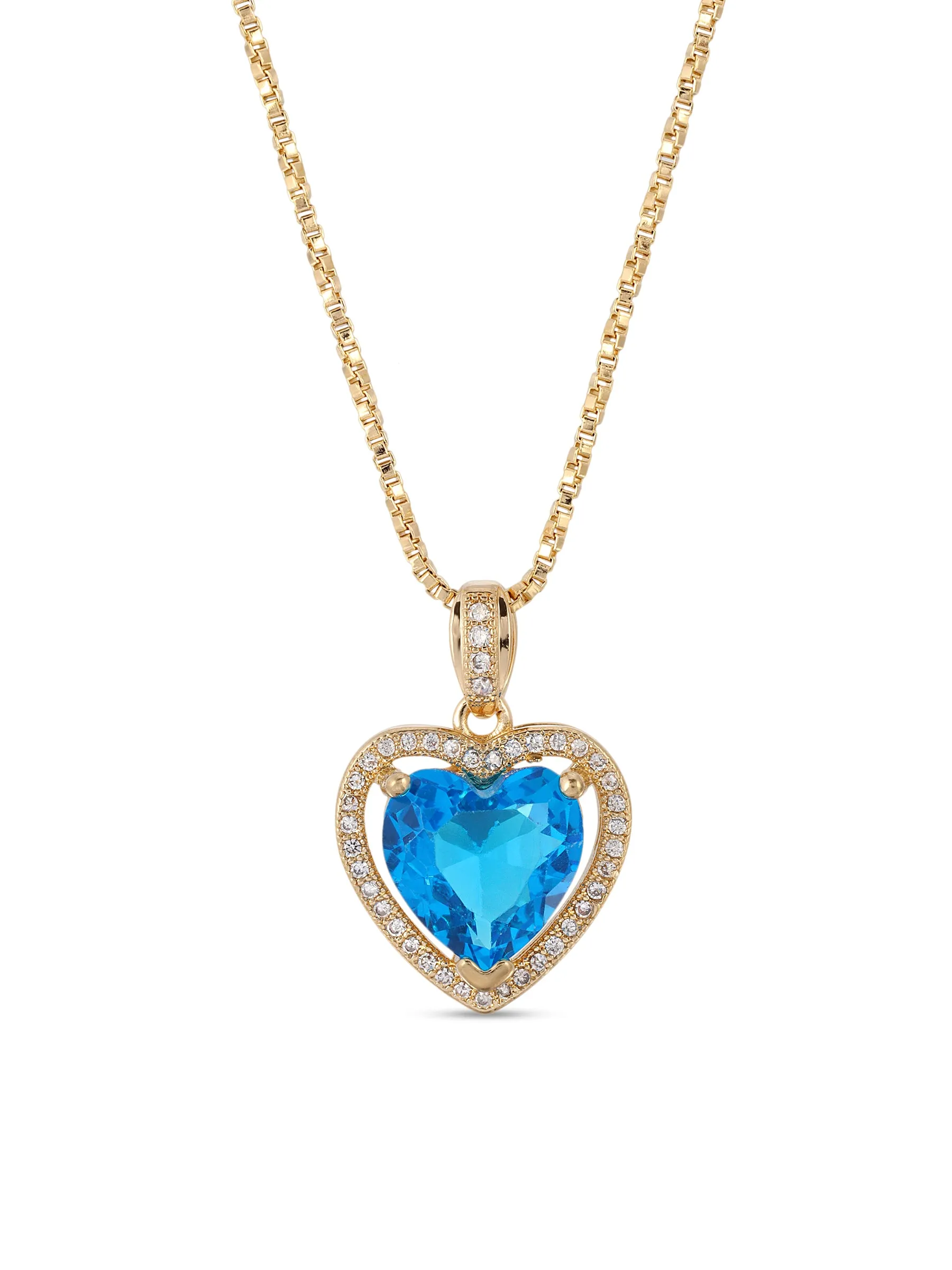 The Mini Heart Necklace - Blue sold by Vanessa Mooney