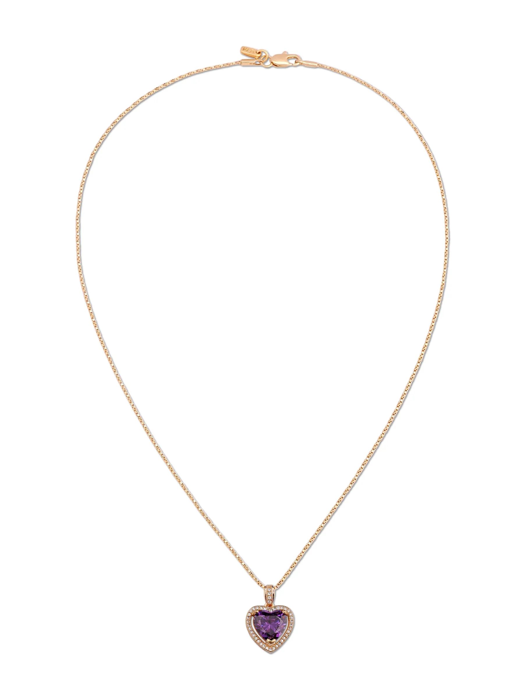 The Mini Heart Necklace - Purple sold by Vanessa Mooney product image thumbnail 2