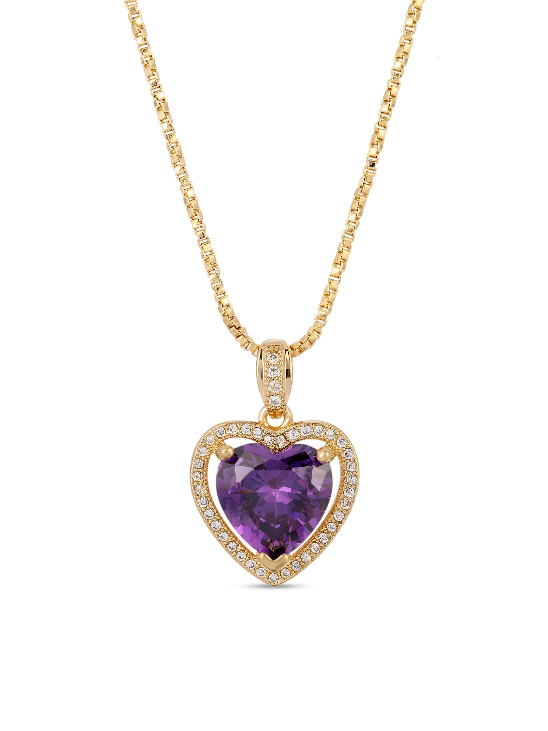 The Mini Heart Necklace - Purple sold by Vanessa Mooney