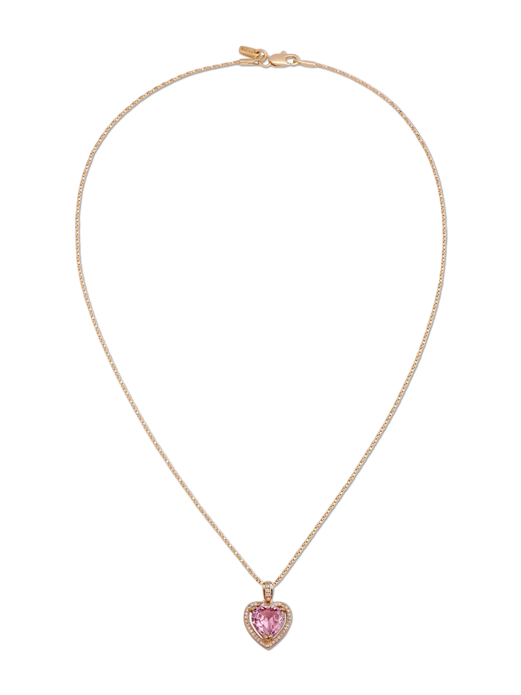 The Mini Heart Necklace - Pink sold by Vanessa Mooney product image thumbnail 2